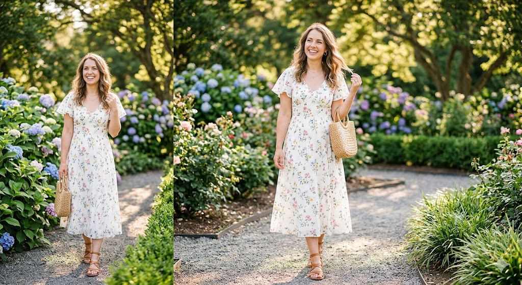 White Floral Dress
