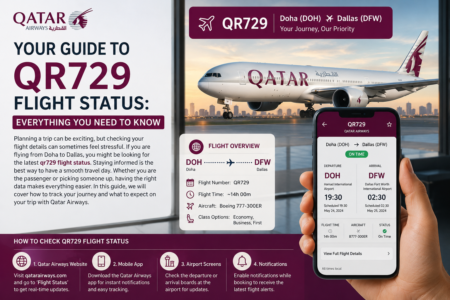 QR729 Flight Status